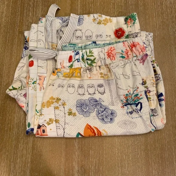Anthropologie Lilka Floral and Script Pajama Pants - Picture 3 of 8